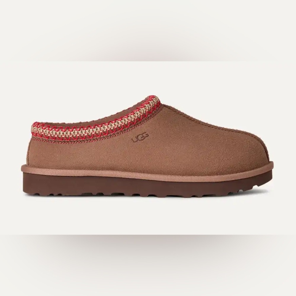 UGG Tasman Women’s Slippers – Rocky Oak Suede Sheepskin Warm Slip-On Comfort